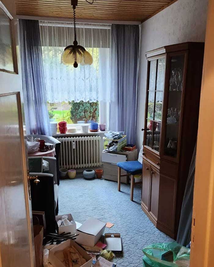Wohnzimmer · Altbau-Wohnung – vorher